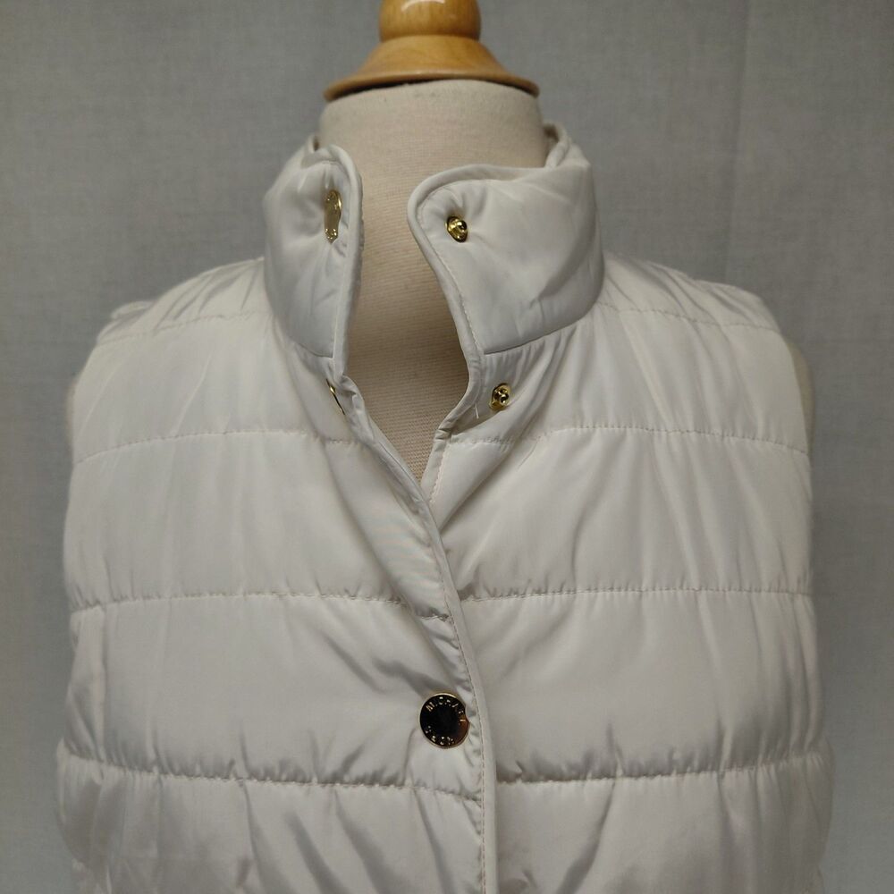 Michael Kors Snap-up Puffer Vest White Size Large - Picture 4 of 8